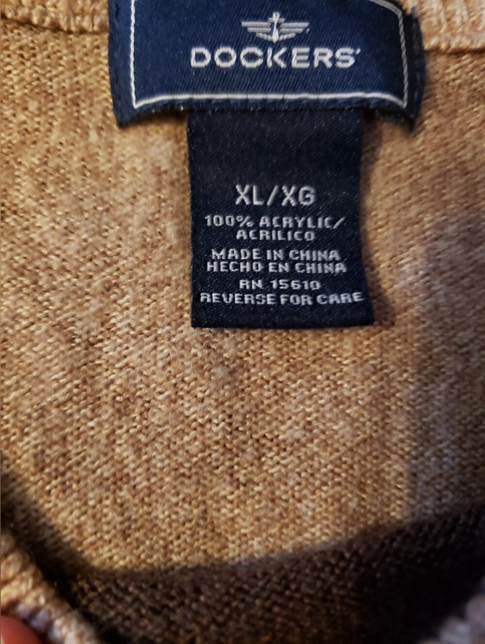 Dockers Argyle Soft Men Sweater XL - Picture 3 of 4